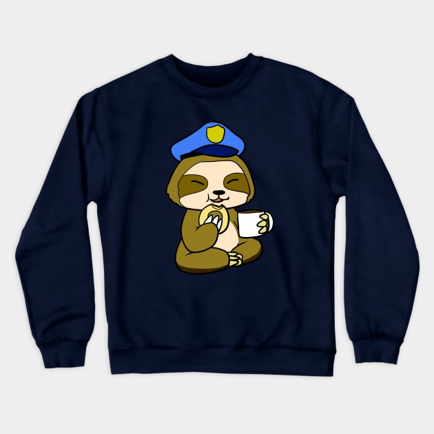 Sloth Cop Crewneck Sweatshirt by WildSloths